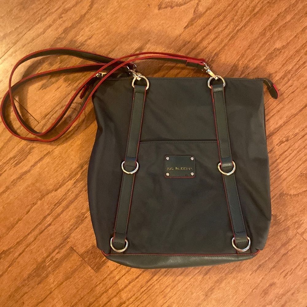 Big Buddha bag, dark, green, and hot pink, excellent shape